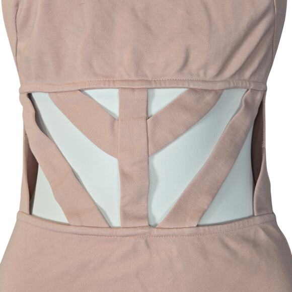 Naked Wardrobe Women Small Caged Halter Bodysuit Cutout Pink Clubwear Festival - Picture 4 of 12